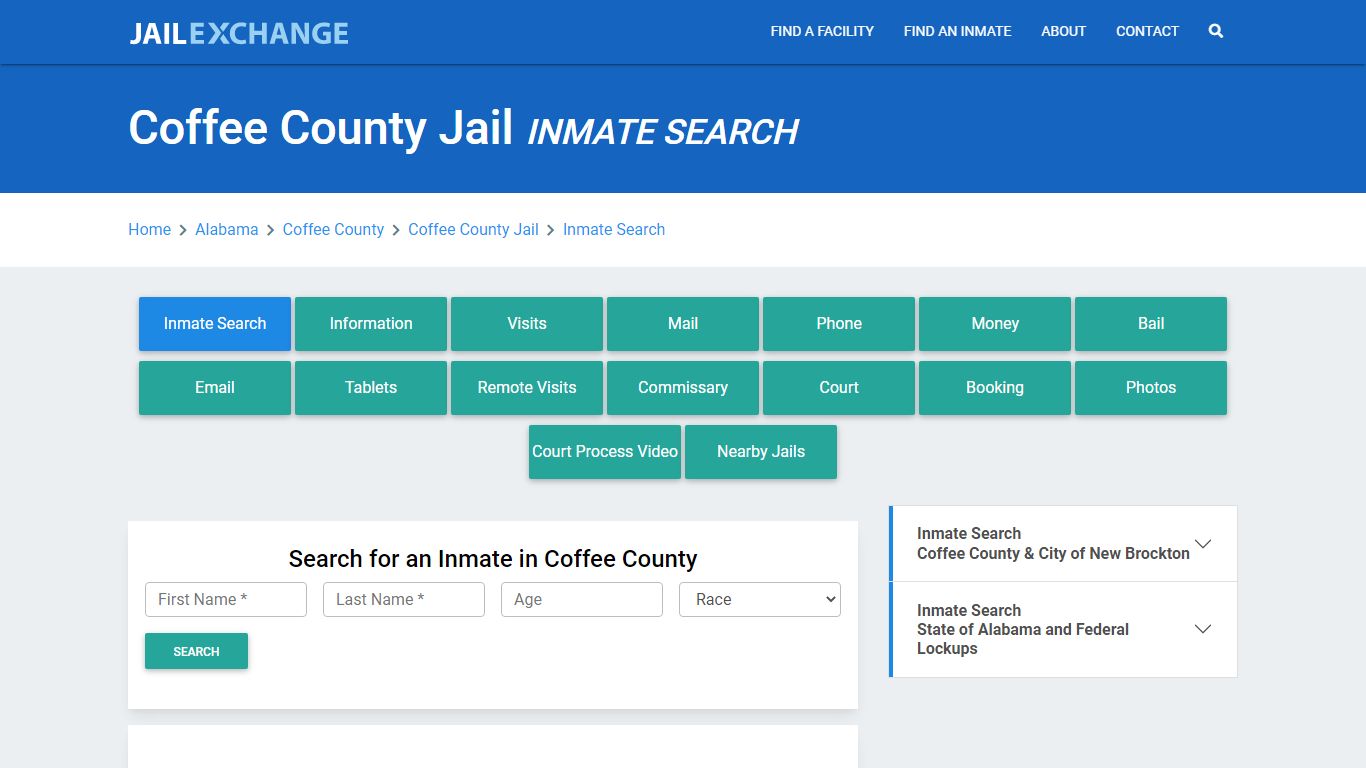 Coffee County Jail, AL Inmate Search: Roster & Mugshots