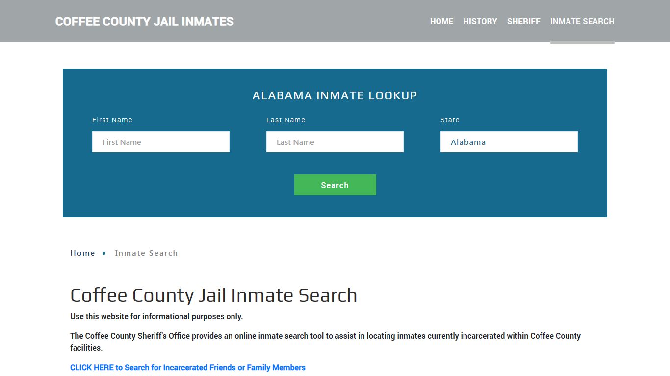 Coffee County, AL Detainee Lookup